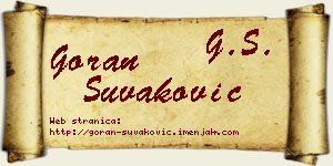 Goran Šuvaković vizit kartica